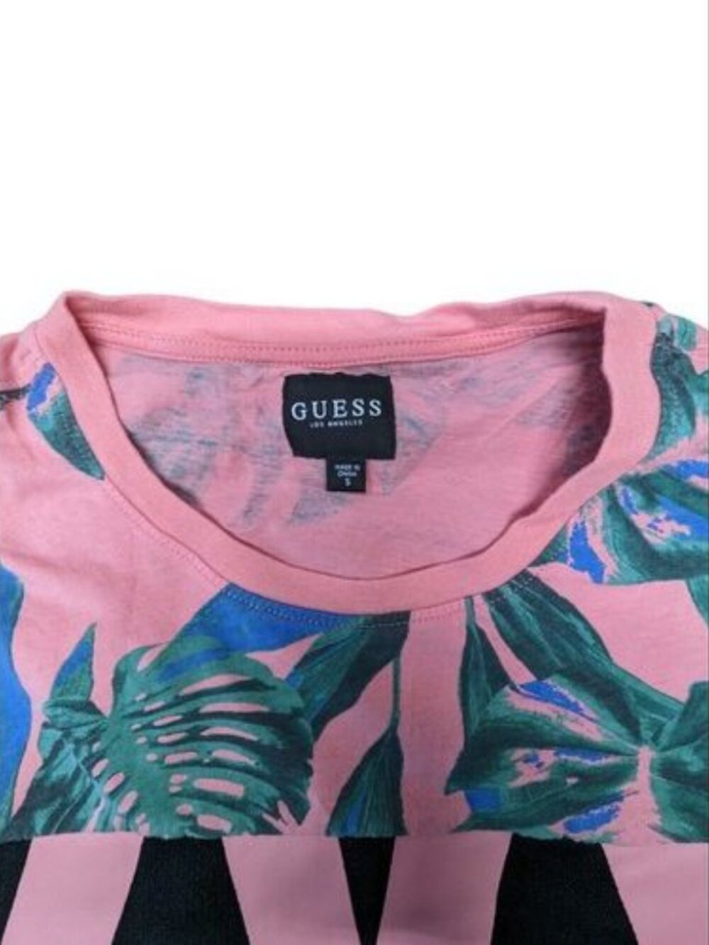 Guess Los Angeles Pink Palm Tree XXX Miami Vice T-shirt Men's Tee Top Size S - Picture 2 of 10